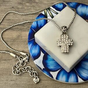 Brighton Sacred Cross Reversible Necklace #C114 Swarovski crystal accents